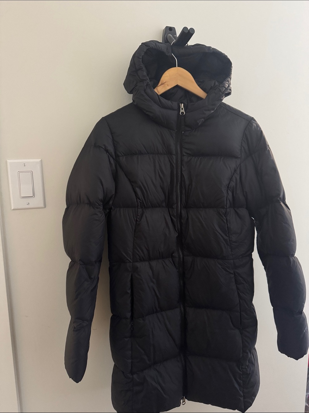 Eddie Bauer EB550 Luna Peak Down Black Puffer Parka Winter Coat